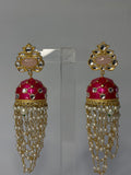 Gulabi Kundan Jhumky