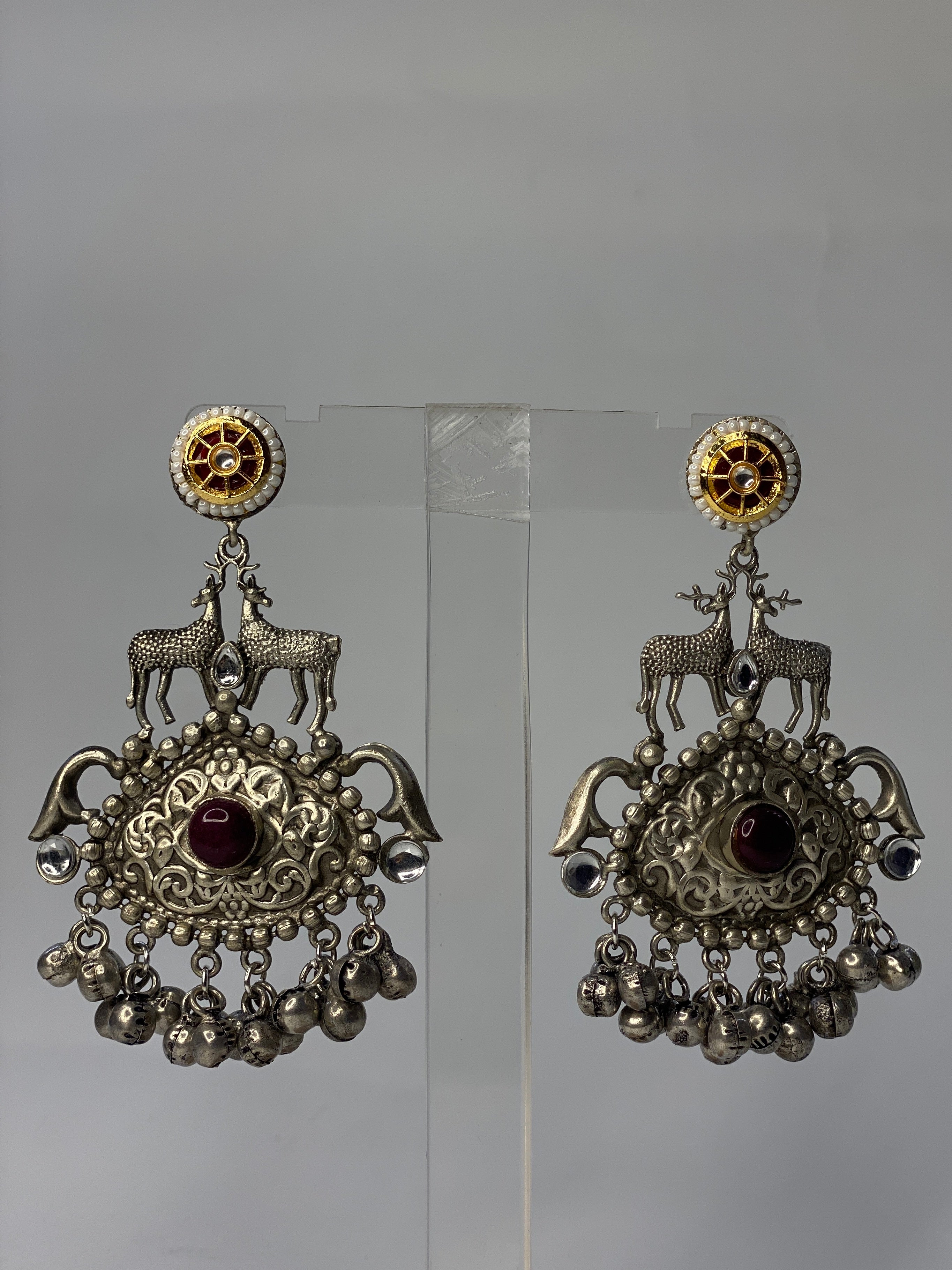 Heritage Oxidised Indian Jhumky