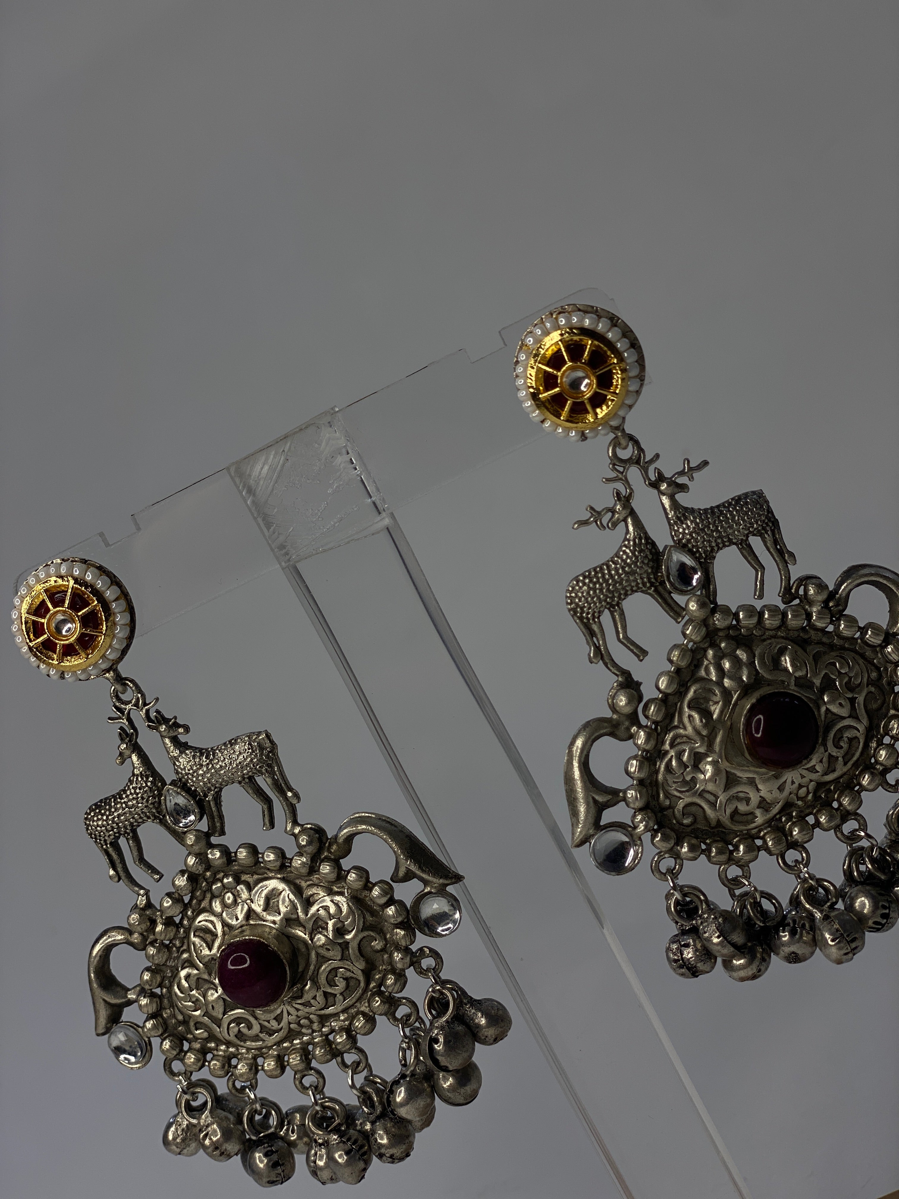 Heritage Oxidised Indian Jhumky