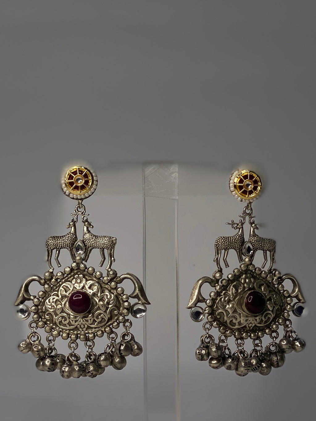 Heritage Oxidised Indian Jhumky