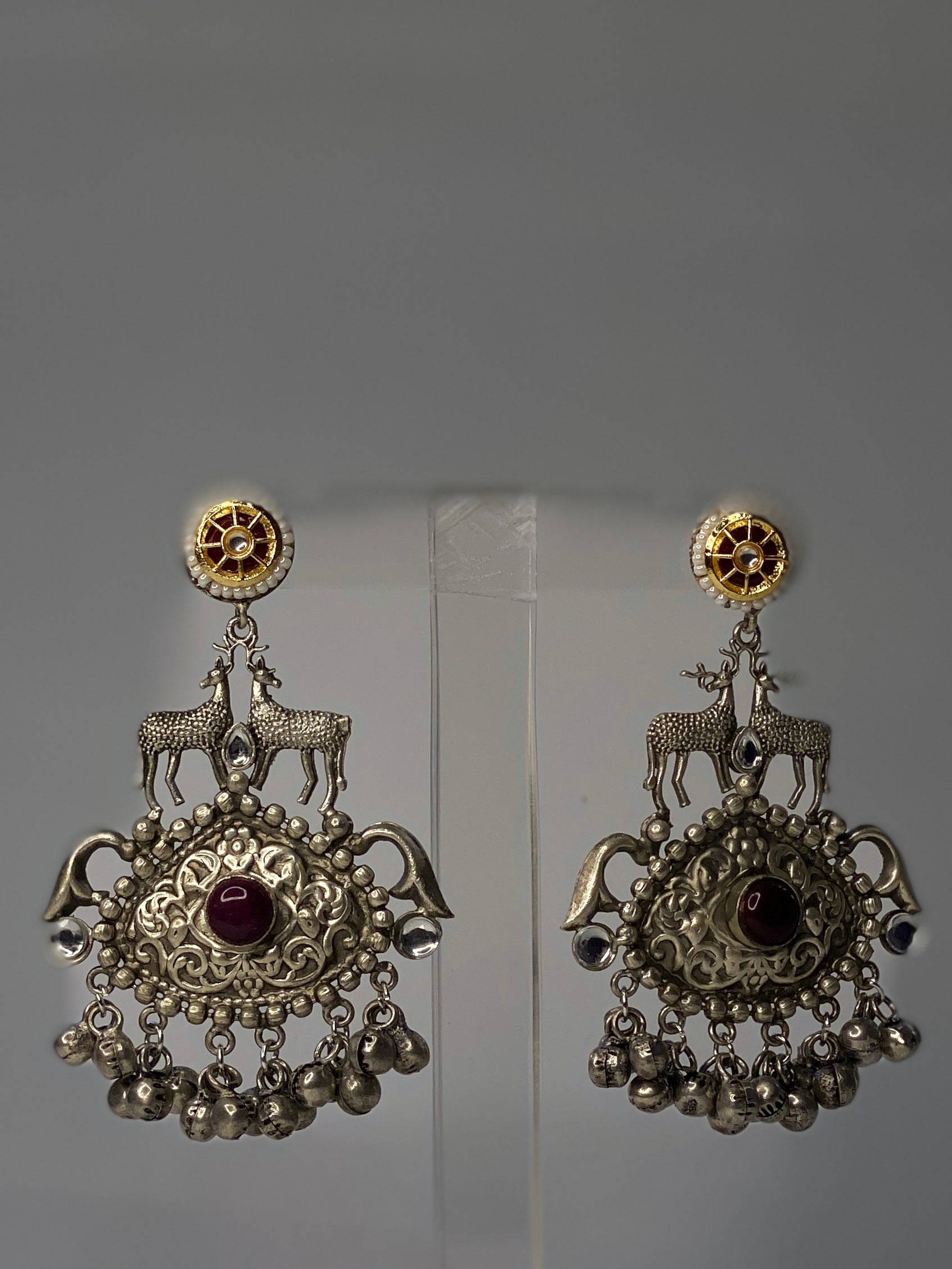 Heritage Oxidised Indian Jhumky