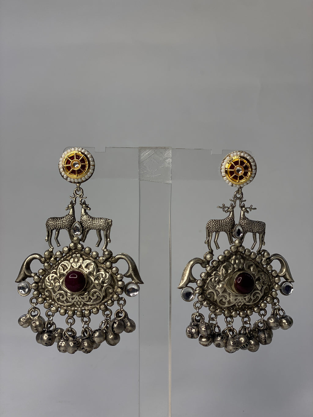 Heritage Oxidised Indian Jhumky