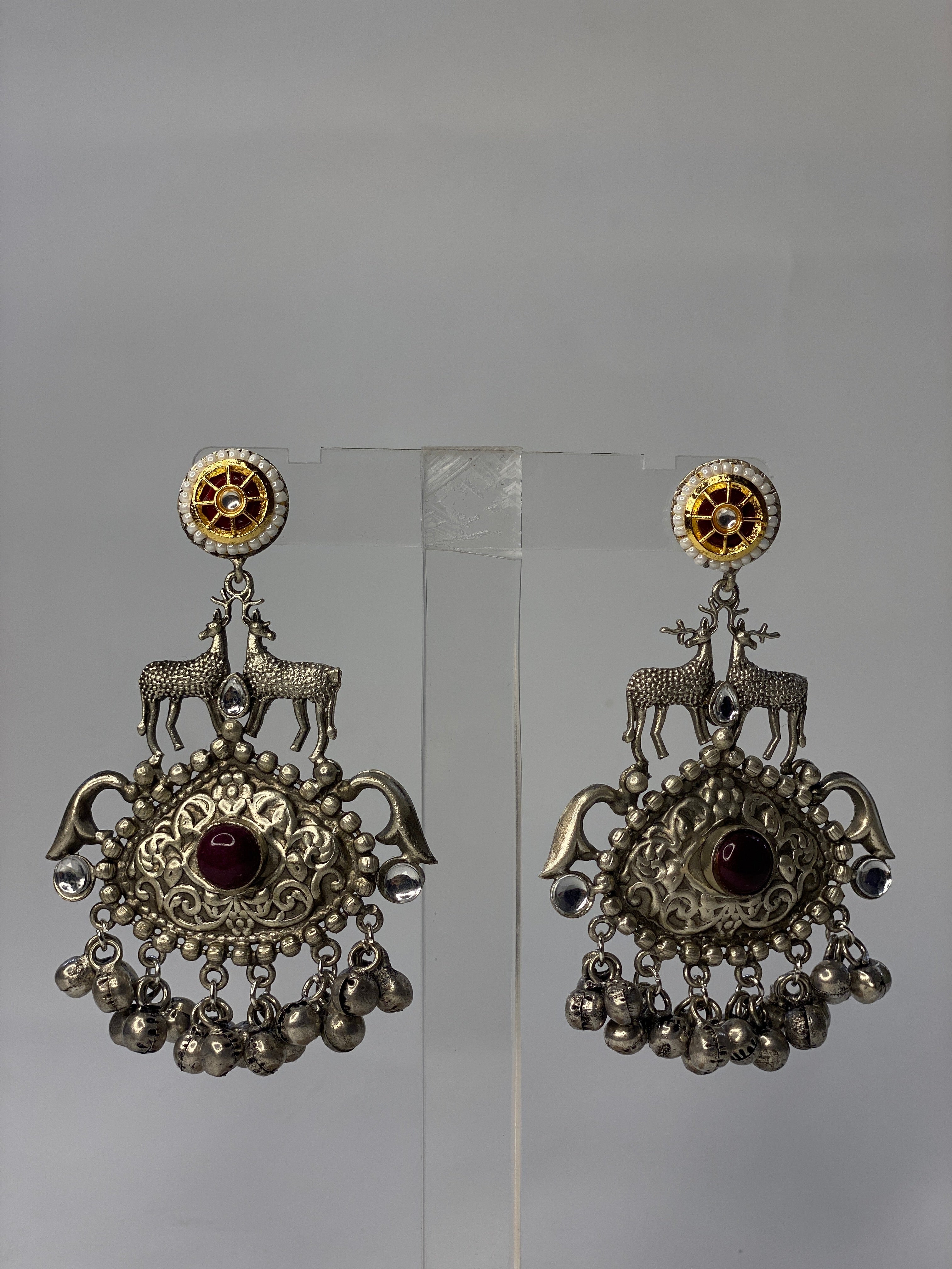 Heritage Oxidised Indian Jhumky